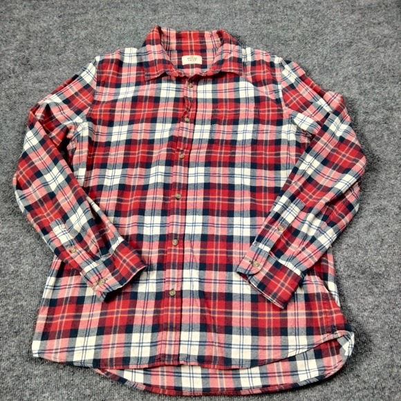 Marine Layer Other - Marine Layer Shirt Mens L Red Cooper Plaid Long Sleeve Casual Button Up